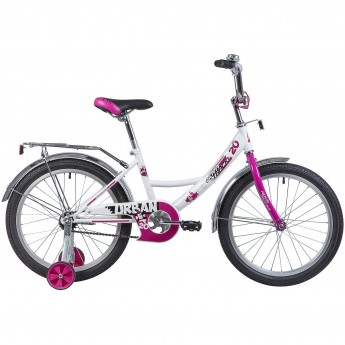 Детский велосипед NOVATRACK URBAN 20" белый с доп. колесами