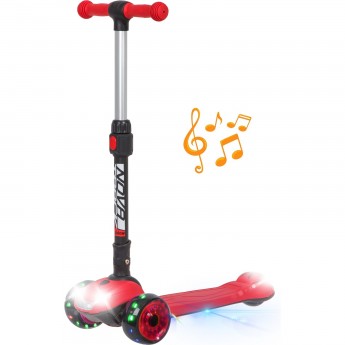 Кикборд NOVATRACK RAINBOW CAR BOY PRO красный