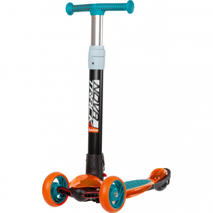 Кикборд NOVATRACK RAINBOW PRO TRANSPARENT NEW сине-оранжевый 120PROT.RAINBOW.BL22