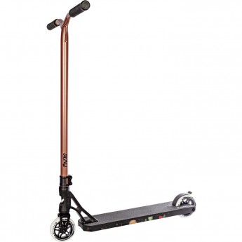 Самокат NOVATRACK PSYCHO 90, 110 мм, черный с коричневым