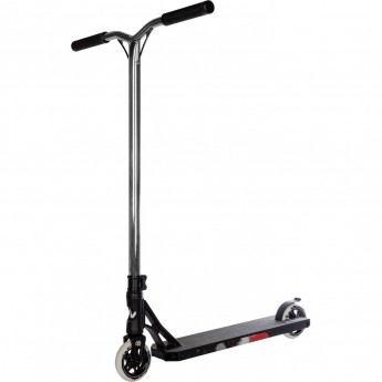 Самокат NOVATRACK PSYCHO 90, 110 мм, черный с серебристым