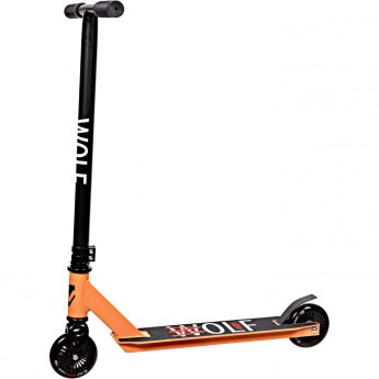 Самокат NOVATRACK WOLF JR, 100 мм, оранжевый